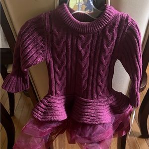 Bonnie Baby dress burgundy in color size 18mo